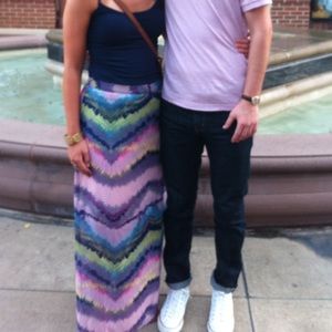 Multicolored maxi skirt size S